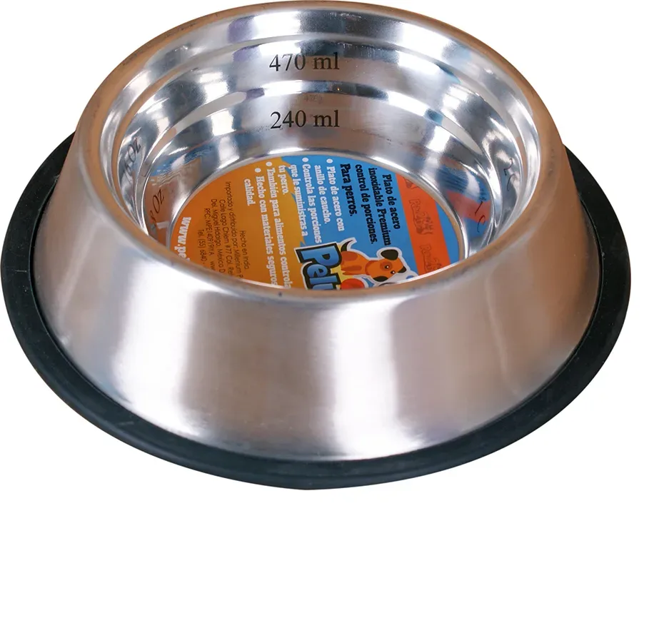 Plato de acero control de porciones 950 ml