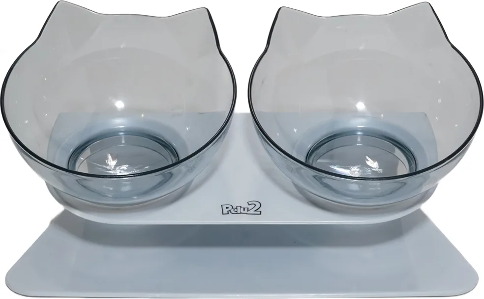 Doble tazón elevado para gatos